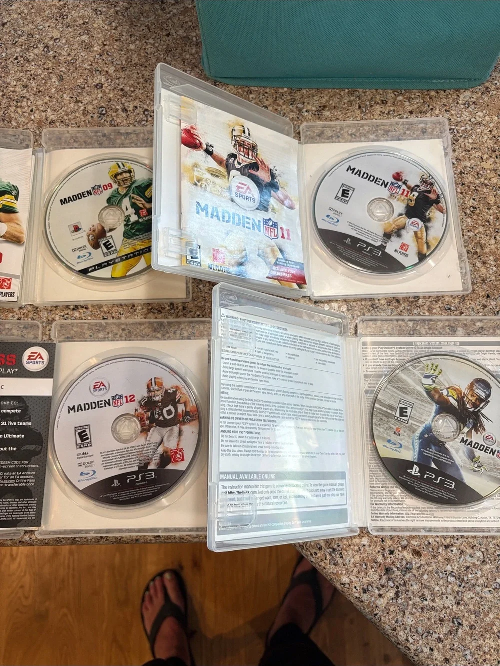 EA Sports Madden NFL PS3 Game Lot - Madden 09, 11, 12 & 15.